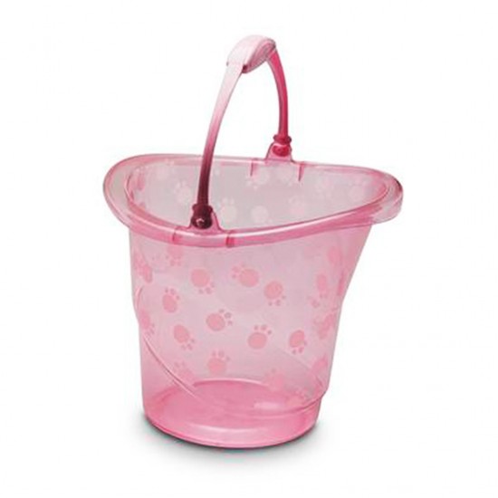 Balde 13 Litros Rosa Bebê Translucido 