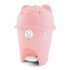 Lixeira Ursinho Com Pedal Rosa Bebê