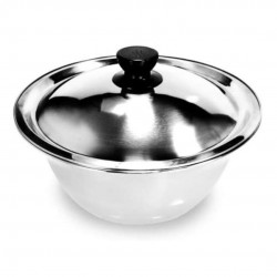 Saladeira Inox Com Tampa 28cm