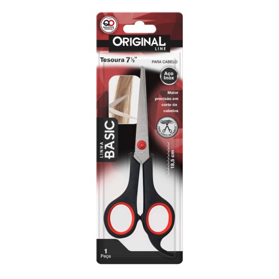 Tesoura 7 1/2" Para Cabelo 18,5cm Tesoura 7 1/2" Para Cabelo 18,5cm
