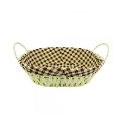 Cesto Oval Estampado Para Pães 