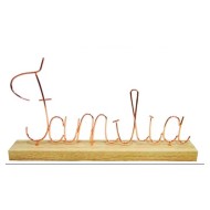 Enfeite Decorativo Família Com Base Em Madeira 