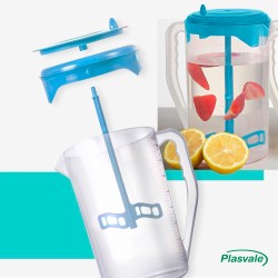 Jarra Plástica Com Mexedor Azul Petróleo 2 Litros 