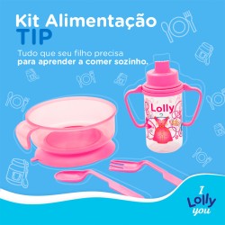 Kit Alimentação Princesas Rosa Bebê