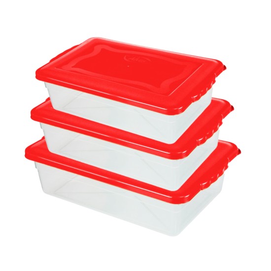 Kit Caixas Organizadoras Multiuso 3 Peças Kit Caixas Organizadoras Multiuso 3 Peças