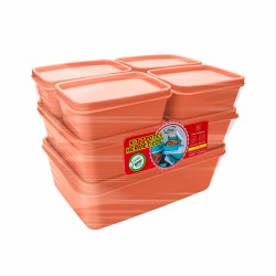 Kit Potes Color Retangular 7 Peças 