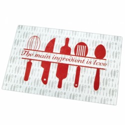 Tábua De Corte Em Vidro Decorada 35cm