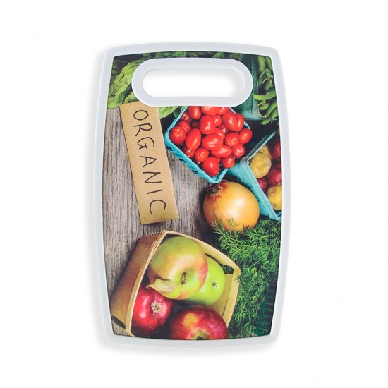 Tábua De Corte Decorada Retangular 