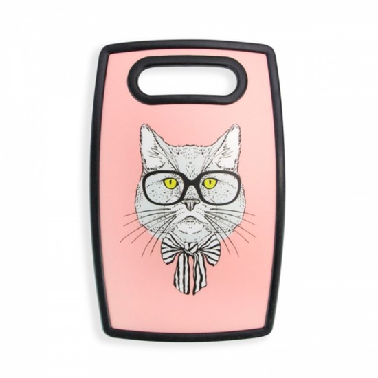 Tábua De Corte Decorada Retangular 