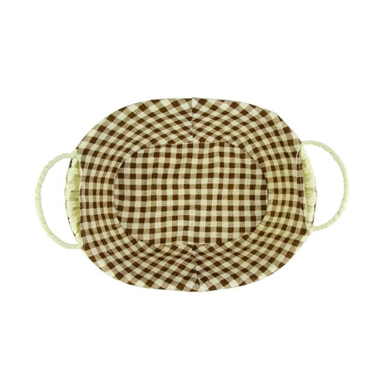 Cesto Oval Estampado Para Pães 