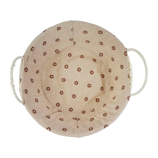 Cesto Redondo Estampado Para Pães 