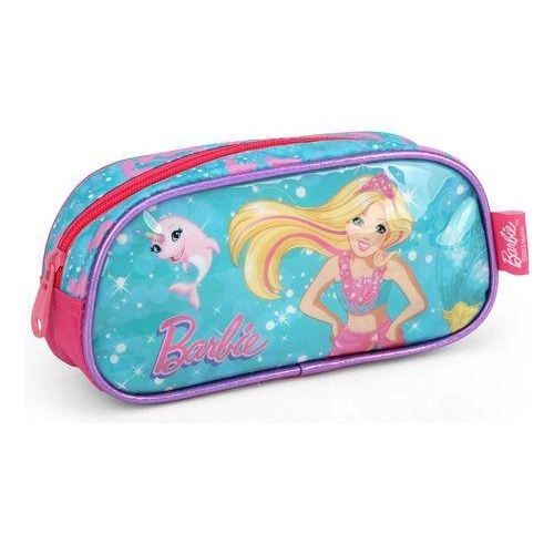 Estojo Escolar Infantil Barbie Sereia 