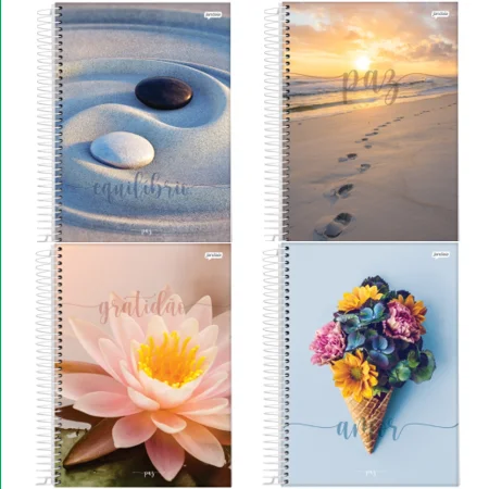Caderno Universitário 80 Folhas Capa Dura Paz - Jandaia