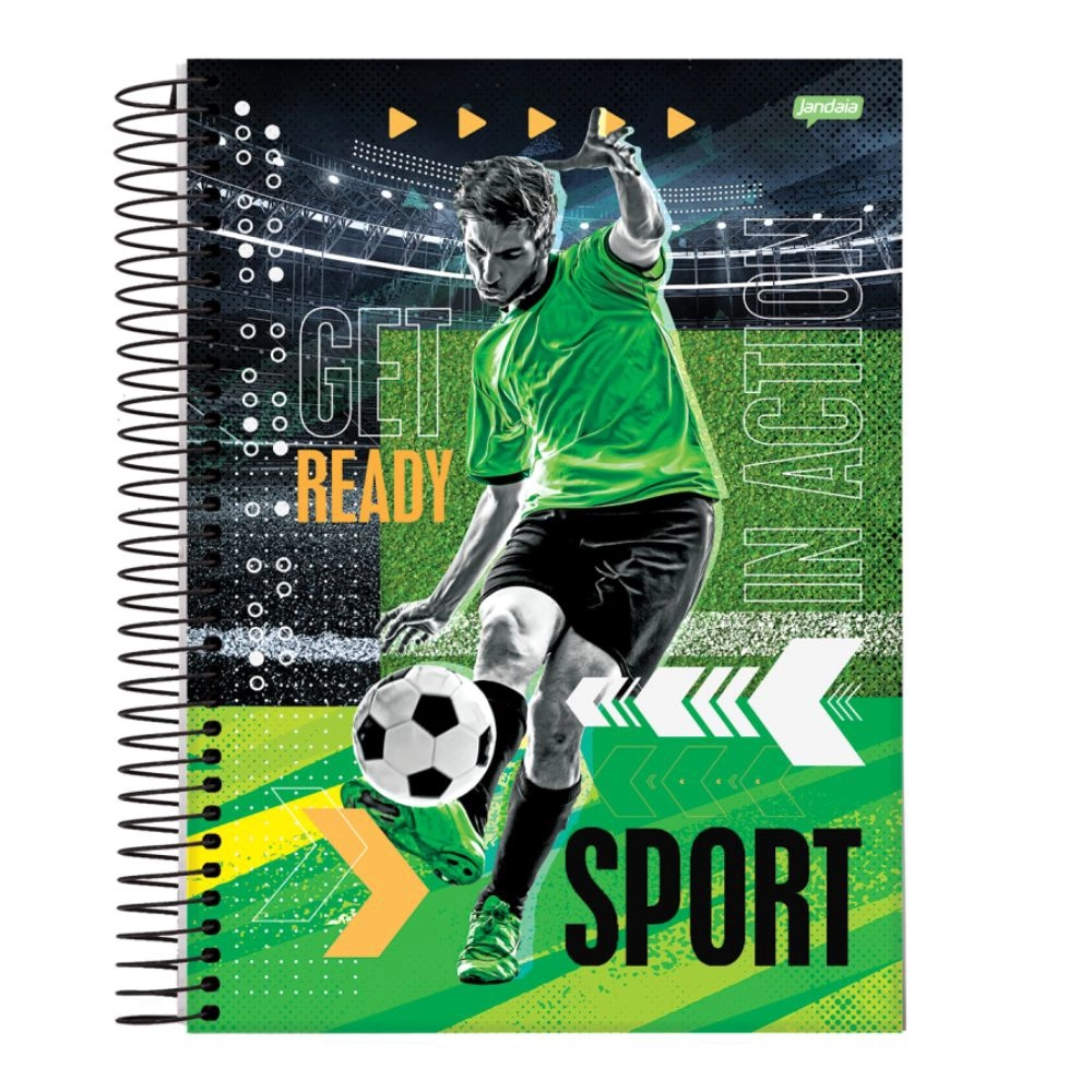 Caderno Universitário 192 Folhas Sport Sortido - Jandaia Caderno Universitário 192 Folhas Sport Sortido - Jandaia