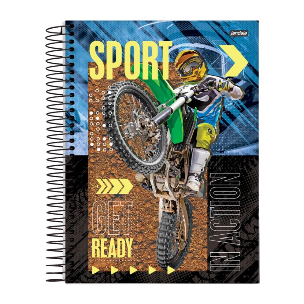 Caderno Universitário 192 Folhas Sport Sortido - Jandaia Caderno Universitário 192 Folhas Sport Sortido - Jandaia