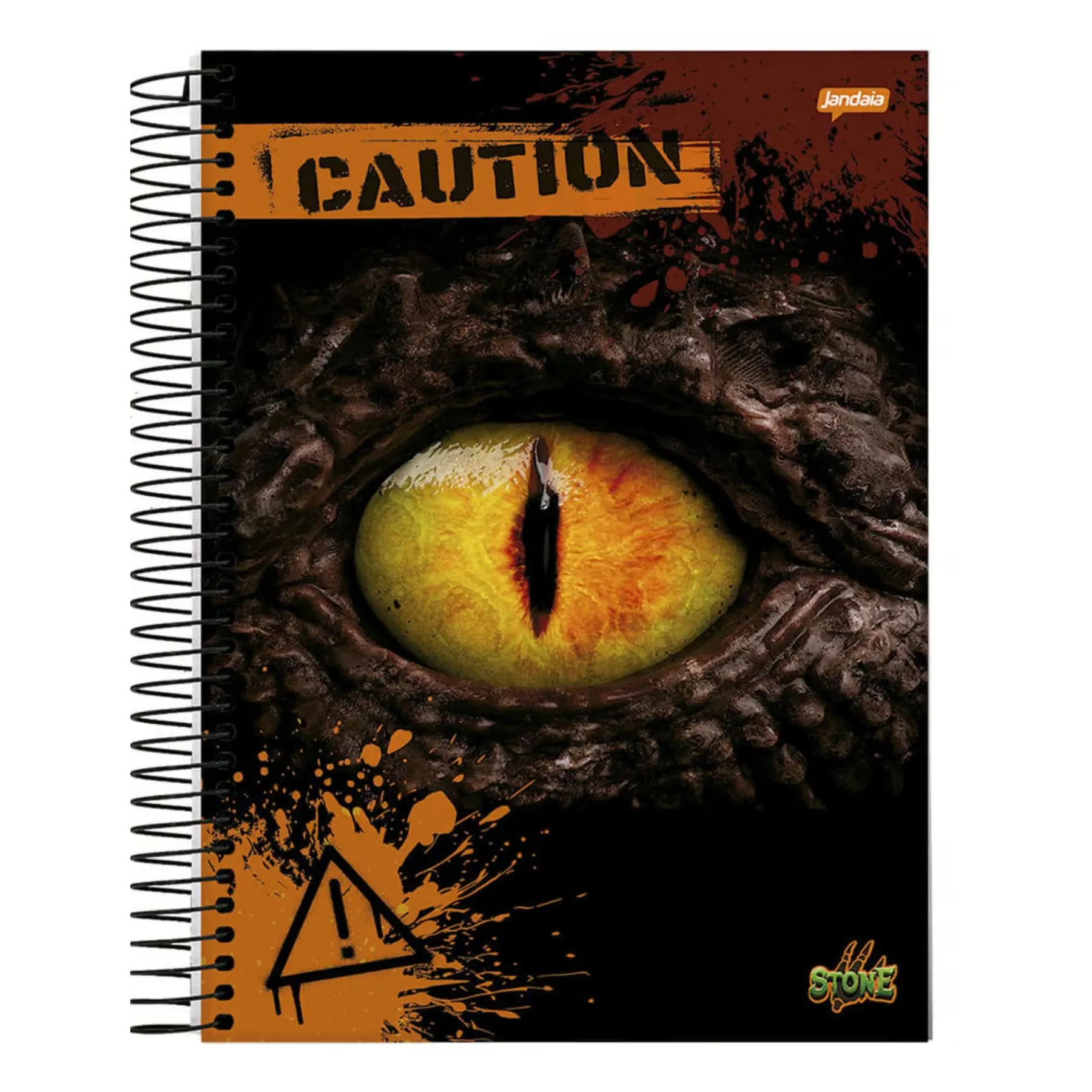 Caderno Espiral Capa Dura Stone Dinossauro 80 Folhas - Jandaia Caderno Espiral Capa Dura Stone Dinossauro 80 Folhas - Jandaia