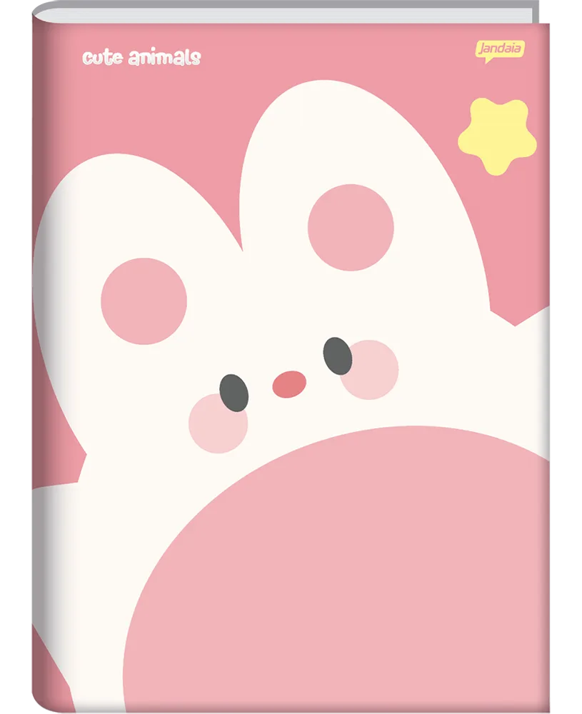 Caderno Brochura Universitário 80 Folhas Cute Animals - Jandaia Caderno Brochura Universitário 80 Folhas Cute Animals - Jandaia
