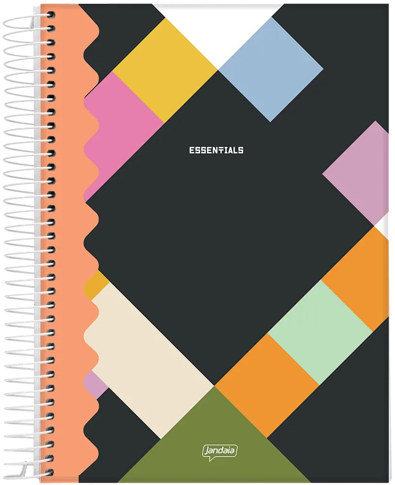 Caderno Espiral Universitário 1 Matéria Essentials - Jandaia Caderno Espiral Universitário 1 Matéria Essentials - Jandaia