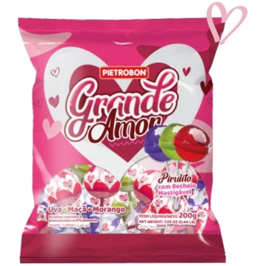 Pirulito Bola Grande Amor Pietrobon – Pacote 200g