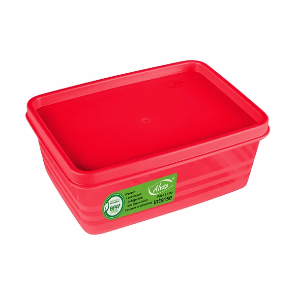 Pote Retangular 500ml Vermelho - Linha Intense
