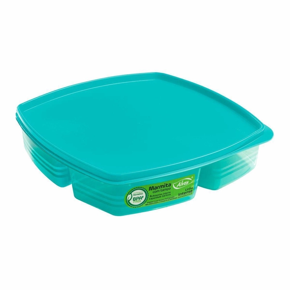 Marmita com Tampa Intense 1,6 Litros Verde - Alves Marmita com Tampa Intense 1,6 Litros Verde - Alves