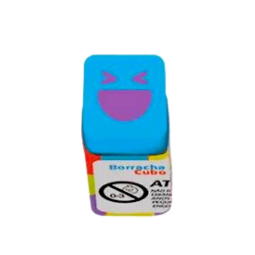 Borracha Cubo LeoeLeo - Estampa Divertida Com Rostinhos Borracha Cubo LeoeLeo - Estampa Divertida Com Rostinhos