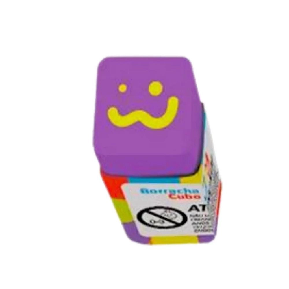 Borracha Cubo LeoeLeo - Estampa Divertida Com Rostinhos Borracha Cubo LeoeLeo - Estampa Divertida Com Rostinhos