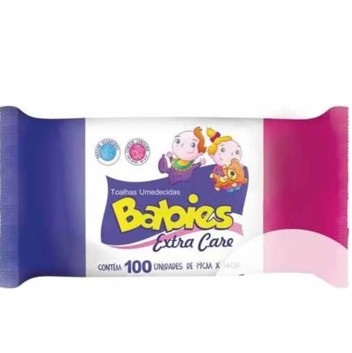 Toalha Umedecida Babies Extra Care – 100 Unidades