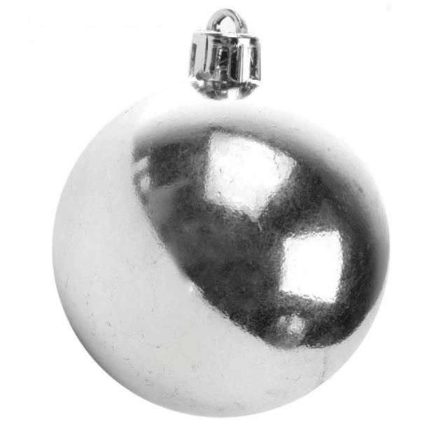 Bola de Natal Nº10 Cromada Prata - Wincy