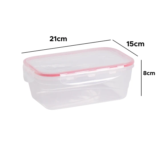 Pote Hermético Retangular Transparente - 1500ml