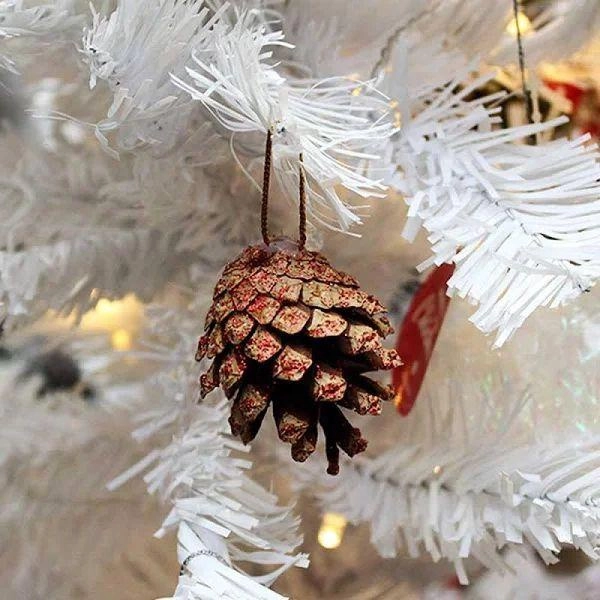Kit Enfeite de Natal Pendente Pinheiro 3cm - 6 Unidades