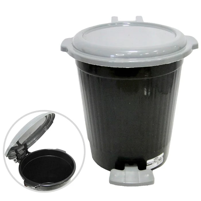 Lixeira de Plástico com Pedal 7 Litros – Preta