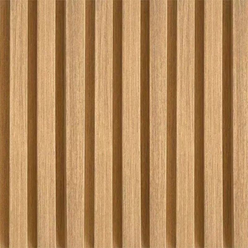 Papel de Parede - Ripado de Madeira Claro Marrom