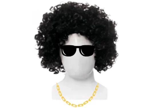 Peruca Black Power Preta - ModaMIx