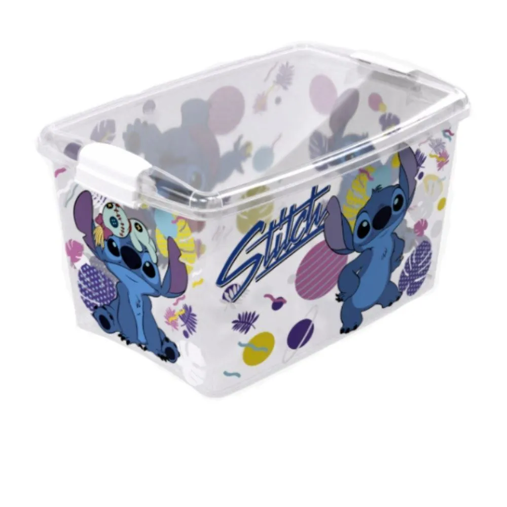 Caixa Organizadora Decorada Stitch 19 Litros - Plasútil