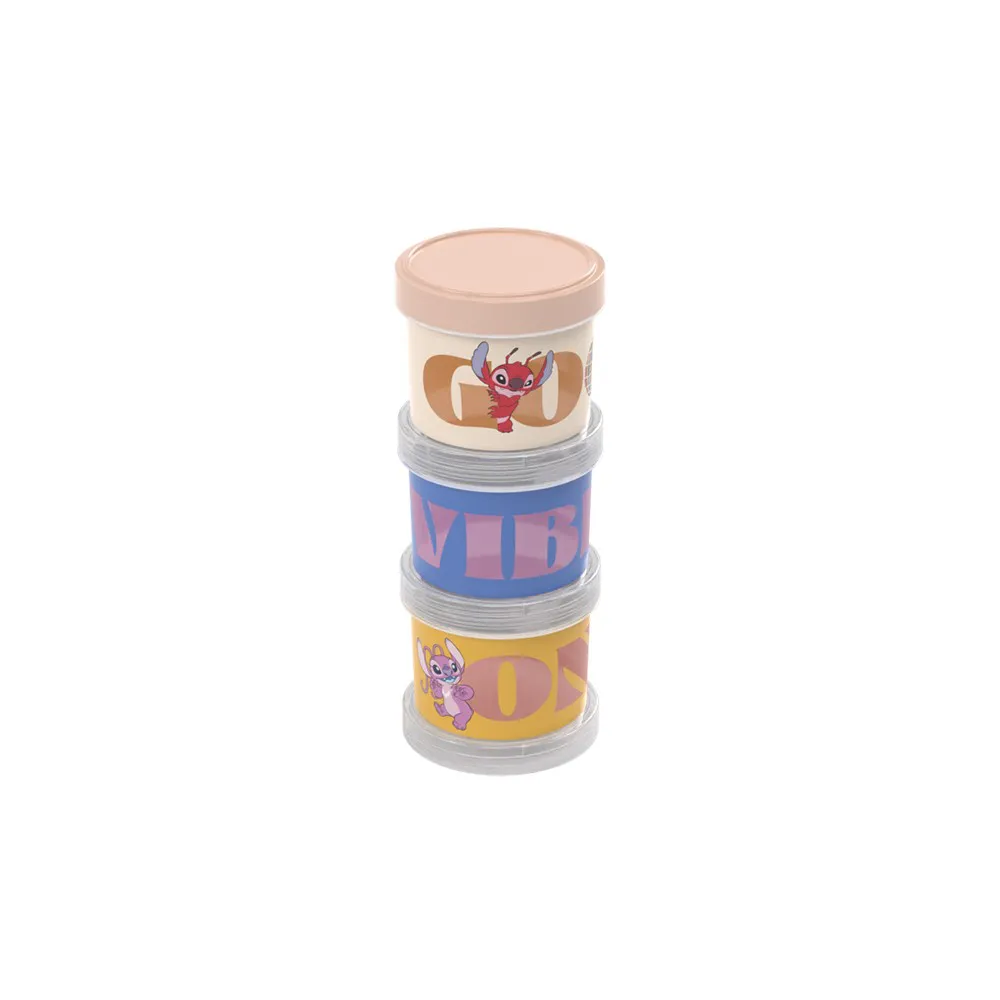 Pote Organizador Rosca Stitch 3 Peças - Plasútil