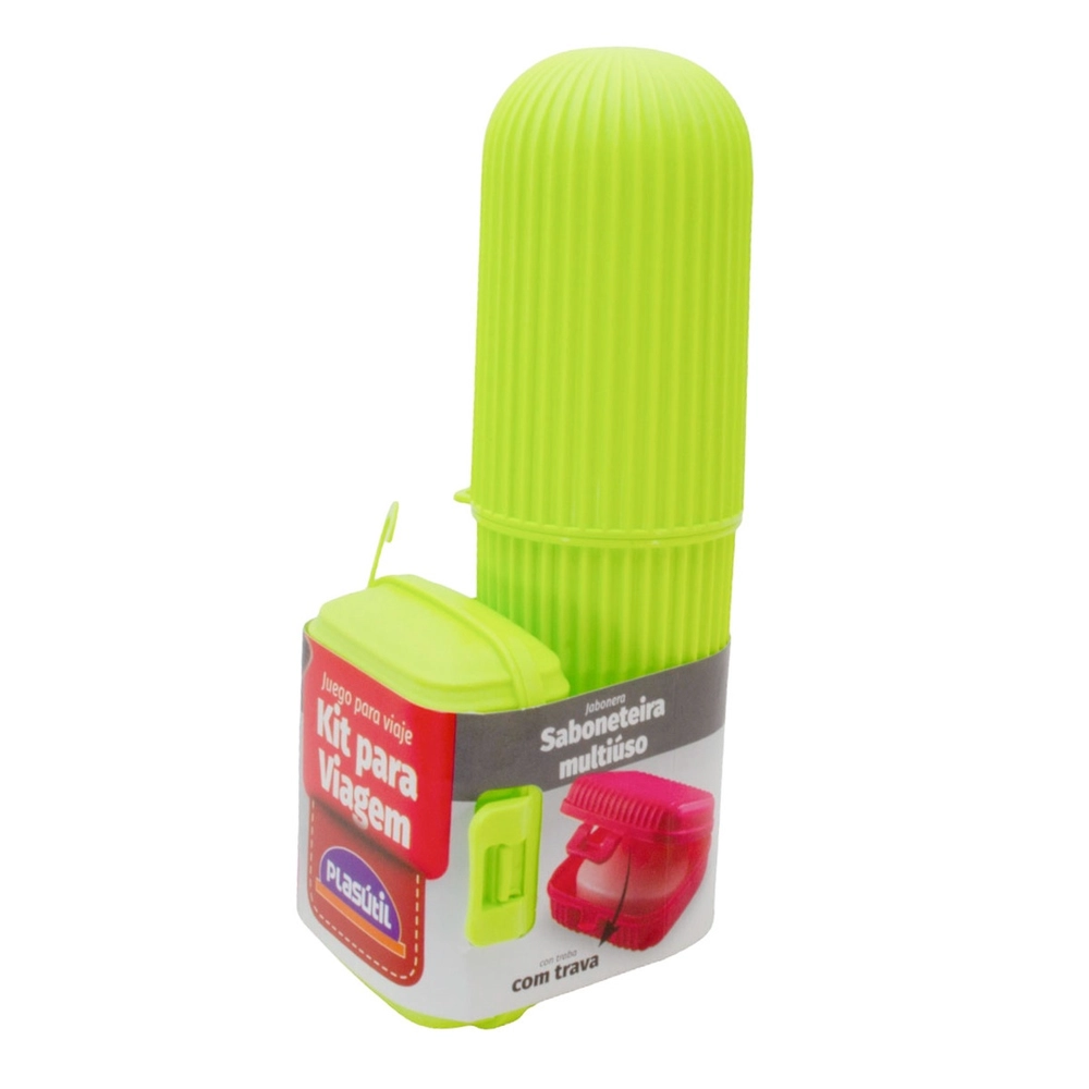 Kit Multiuso Saboneteira e Porta Escova de Dentes - Plasútil
