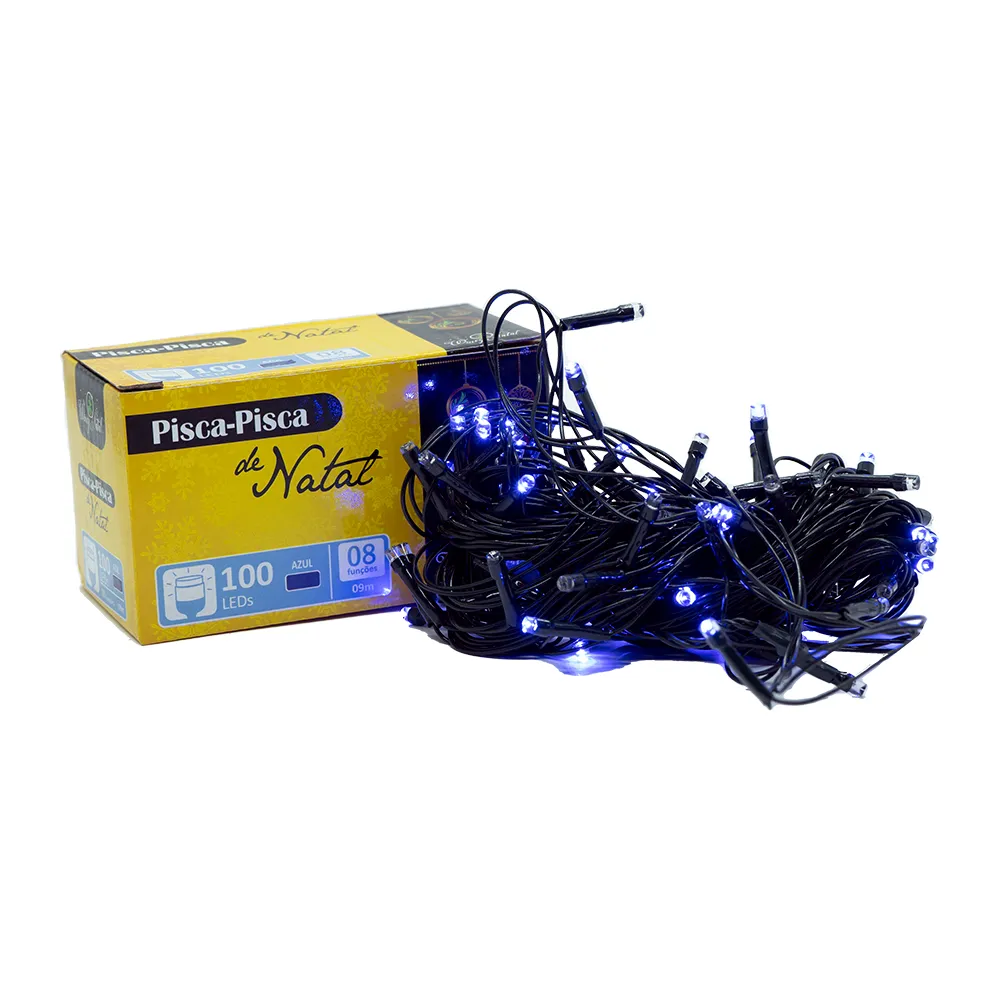 Pisca-Pisca de Natal com 100 LEDs Coloridos 
