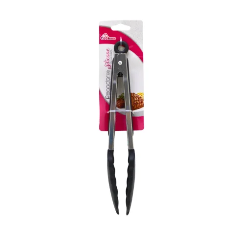 Pegador de Alimentos Silicone 26cm - Preto 