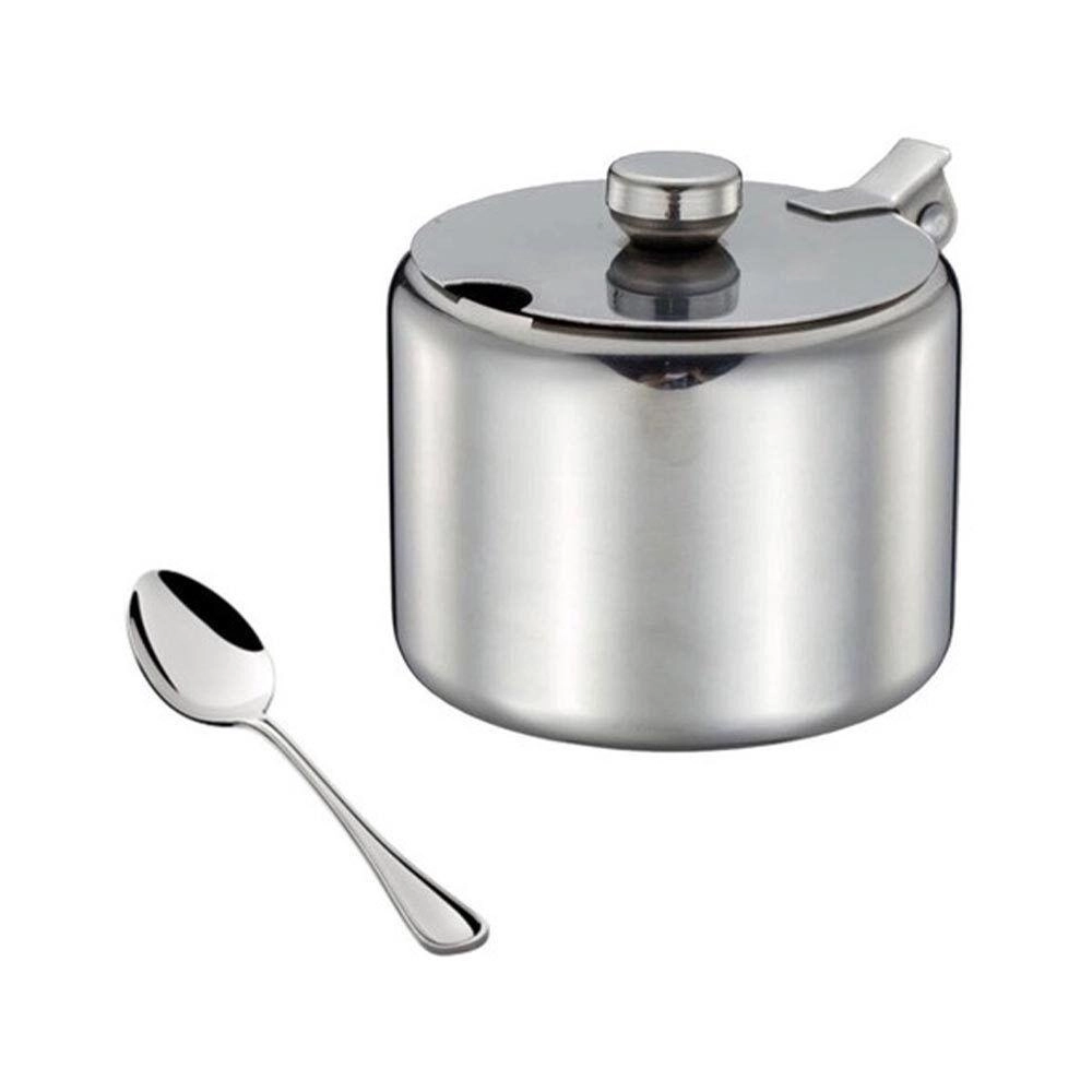 Açucareiro de Aço Inox com Colher - EmCasaTem