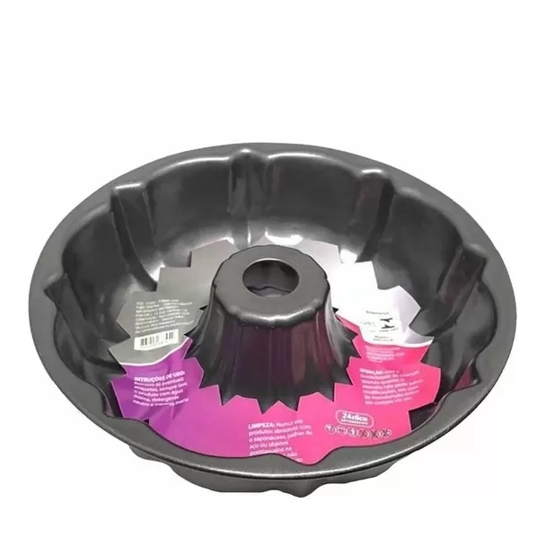Forma com Furo Central 24x6 cm 2,5L - Em Casa Tem