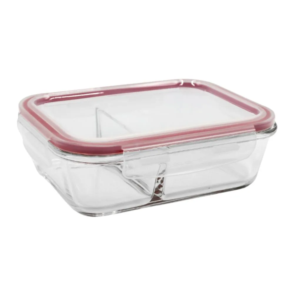 Pote de Vidro Hermético 1040ml - Vermelho
